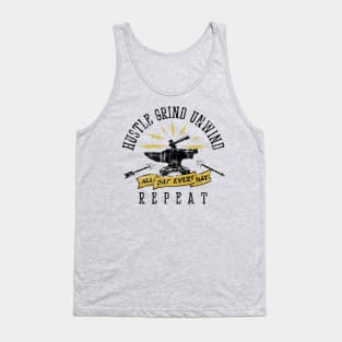 Hustle Grind Unwind Repeat for Light Color Tank Top